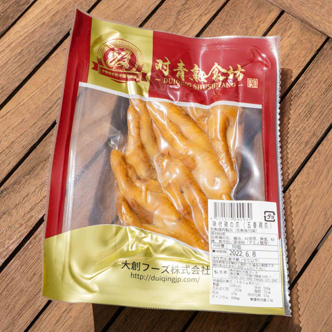 对青熟食坊  味付鶏手の足 五香鸡爪(500g)【メーカー直送/同梱不可】