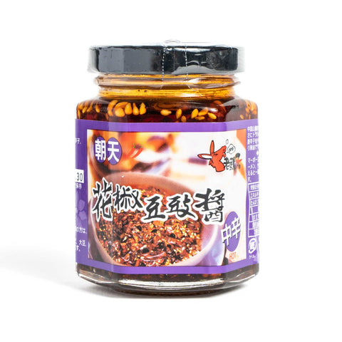 老騾子 朝天豆豉入り山椒ラー油(中辛)85g / 老骡子 朝天花椒豆豉酱(中辛)85g