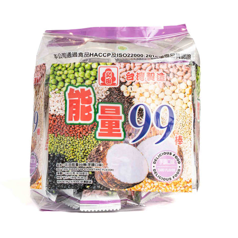 北田能量99ロール(タロイモ味)180g / 北田能量99棒(芋头口味)180g糙米卷·全素·不添加防腐剂