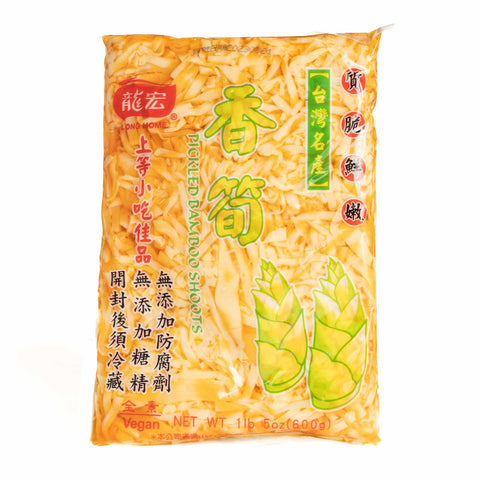龍宏香脆筍(味付け筍)ラー油漬けタケノコ600g / 龙宏香脆笋丝600g