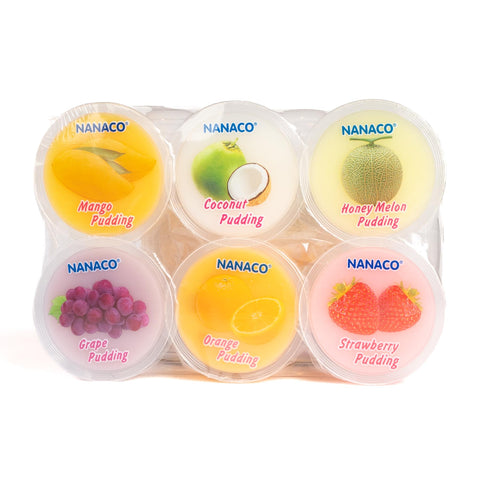 タイ産6色果物のナタデココ(葡萄/メロン/ココナッツ/マンゴー/オレンジ/莓)80g*6個 / 泰国6色水果布丁(葡萄/哈密瓜/椰子/芒果/橙/莓)80g*6个