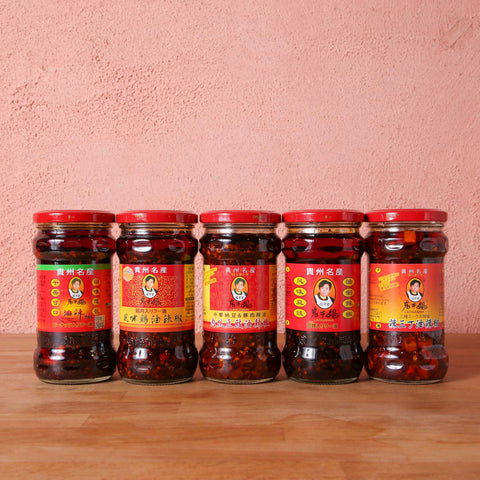 老干媽 辣三丁油辣椒 三種具入りラー油/老干妈 辣三丁油辣椒280g