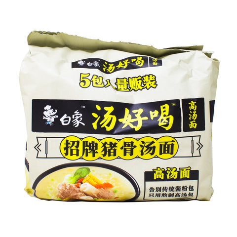 白象招牌豬骨湯面525g(5入)インスタントラーメン / 白象招牌猪骨汤面525g(5入)方便面