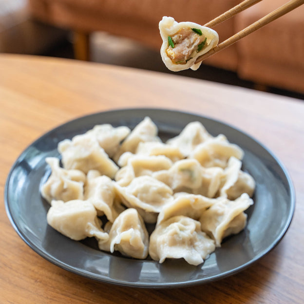 1+Dumpling 海老ニラ玉豚肉水餃子/三鲜水饺(手作り)